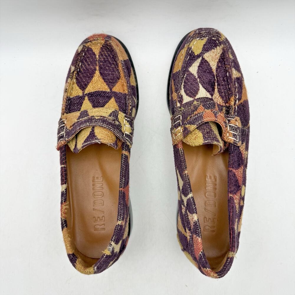 RE/DONE Womens 90s Pop-Print Loafers EU 35 US 5 Multi-color EUC - Picture 10 of 13
